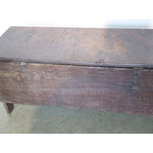 154 - A 17th/18th Century oak coffer, 51cm H x 108cm x 38cm - with good colour and patina