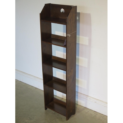 168 - An early 20th Century Edwardian Liberty design oak bookshelves - 112cm H x 31cm x 15cm