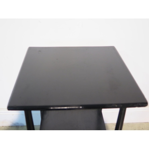 175 - A late 19th Century E Godwin design ebonised occasional table - 67cm H x 40cm x 41cm - some general ... 