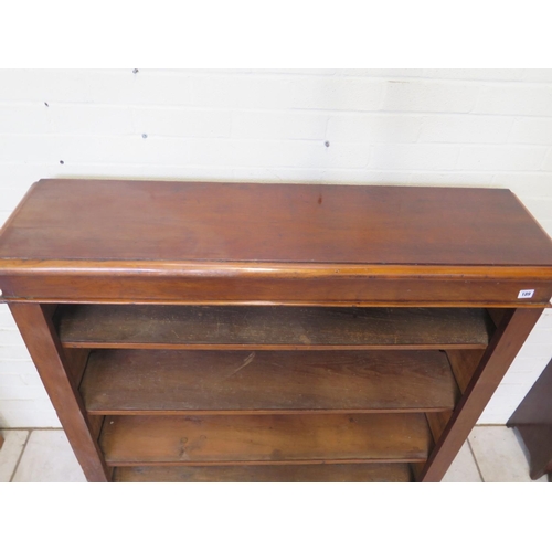 189 - A Victorian mahogany four shelf book case with adjustable shelves, 121cm tall x 121cm x 33cm - in so... 