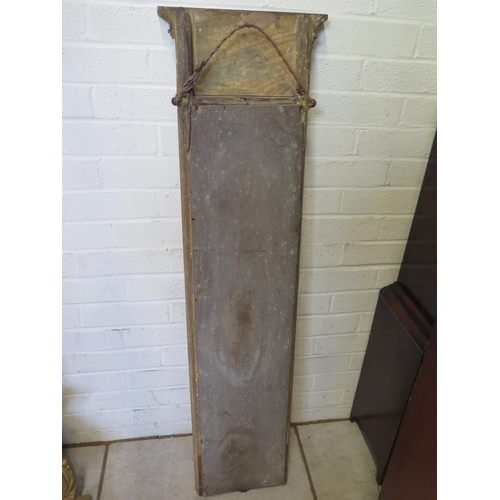 190 - A Regency gilt framed narrow pier mirror, 123cm tall x 34cm wide