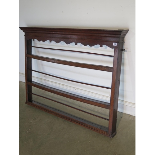 257 - A Georgian oak rack - H93cm x W123cm