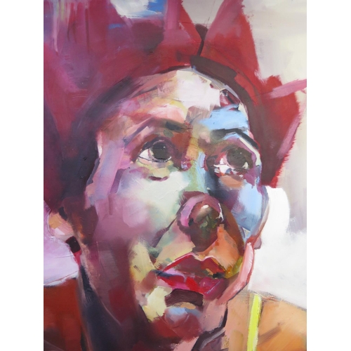 509 - Darren Fraser - oil on canvas, entitled Birthday Girl - 100cm x 70cm - Darren now resides in Spain a... 