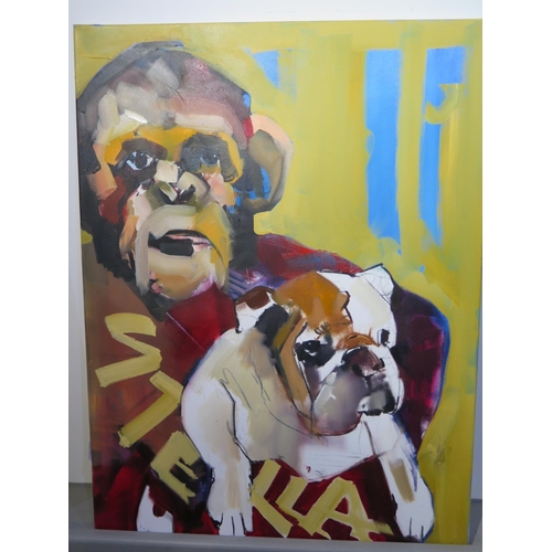 510 - Darren Fraser - oil on canvas entitled Stella - 80cm x 60cm -  Darren now resides in Spain and can b... 