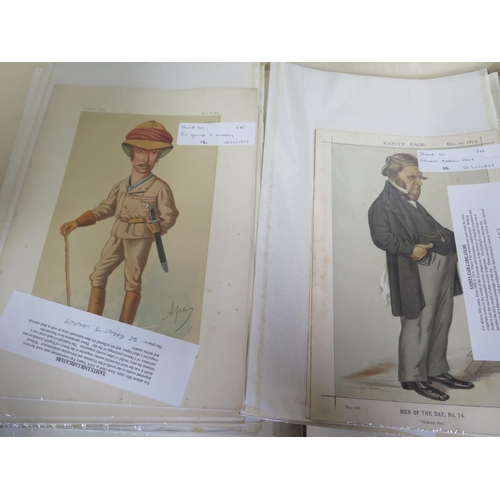 542 - A collection of approx 100 Vanity Fair caricature prints, of Statesmen and gentry, with some duplica... 