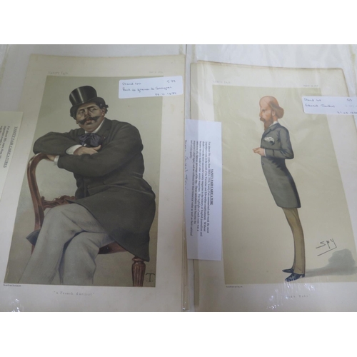 543 - A collection of approx 100 Vanity Fair caricature prints of Statesmen and gentry, dating from 1877 t... 