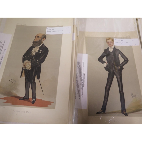 544 - A collection of approx 85 Vanity Fair caricature prints of Statesmen dating from 1886 to 1907 - with... 