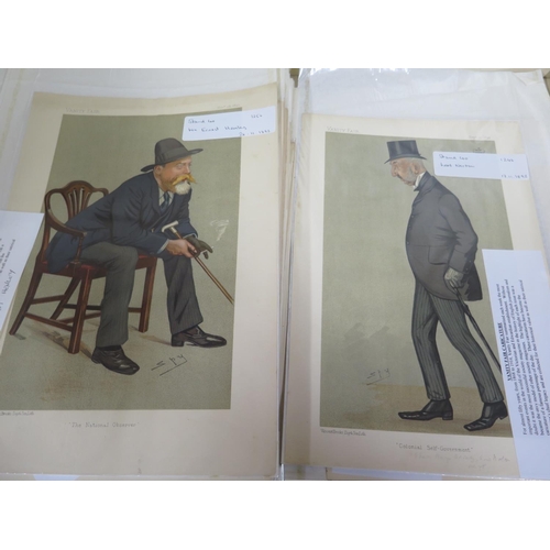 544 - A collection of approx 85 Vanity Fair caricature prints of Statesmen dating from 1886 to 1907 - with... 