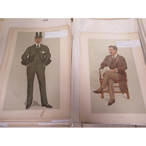 544 - A collection of approx 85 Vanity Fair caricature prints of Statesmen dating from 1886 to 1907 - with... 