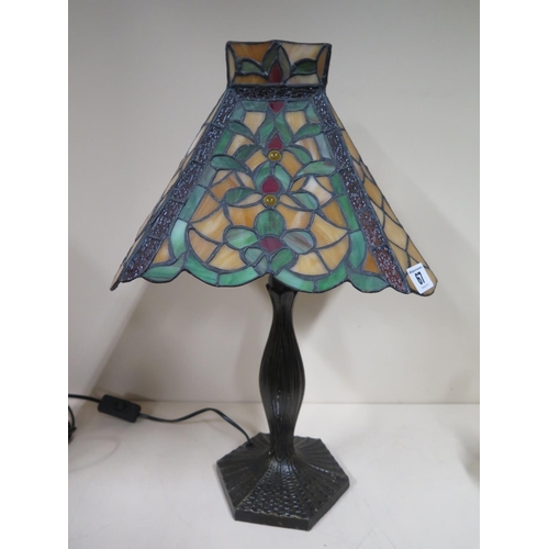 67 - A modern Liberty style table lamp in working order - 49cm tall - PAT tested