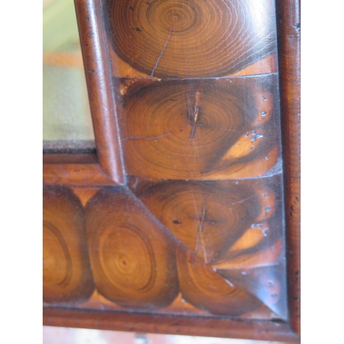 304 - An antique style oyster veneered mirror, made by a local craftsman to a high standard, 60cm x 53cm