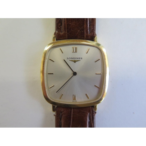 An 18ct yellow gold Longines gents 2006 Quartz wristwatch 31mm