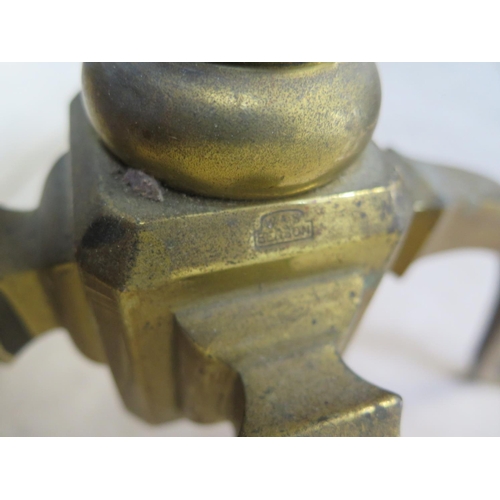 208 - A Benson brass extending standard lamp