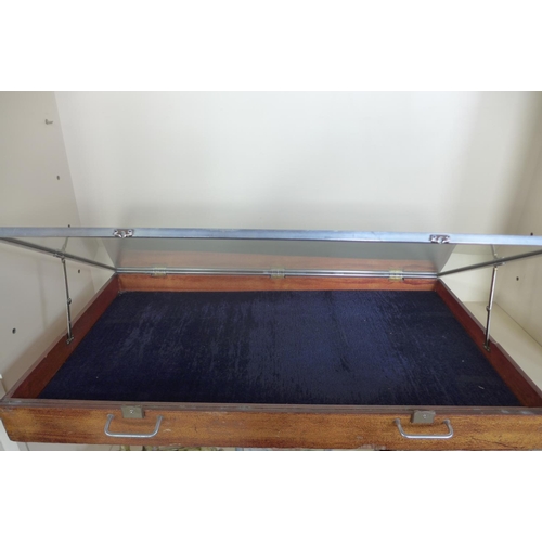 13 - A counter top glazed cabinet, ideal for jewellery, 88x50x9cm