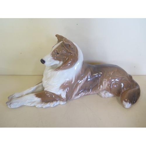 1252 - A Royal Copenhagen China Collie reference No 1701 - designer Peter Herold, height 22cm, date stamped... 