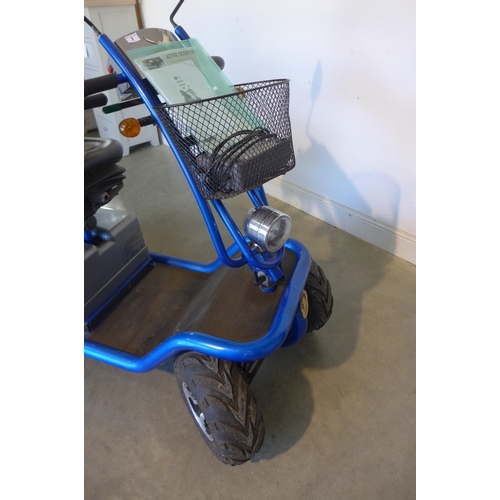 1 - An Horizon Aztec electric mobility scooter, reg VU11 FLA, with rear luggage box, bought in 2015 for ... 