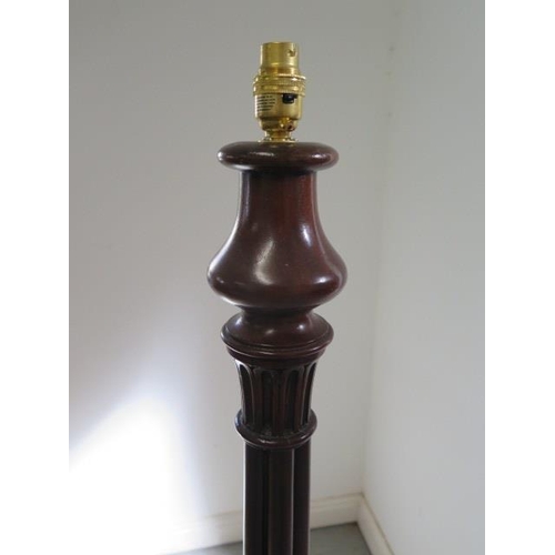 129 - A Victorian mahogany standard lamp in restored condition, new braided flex and fittings, height 158c... 