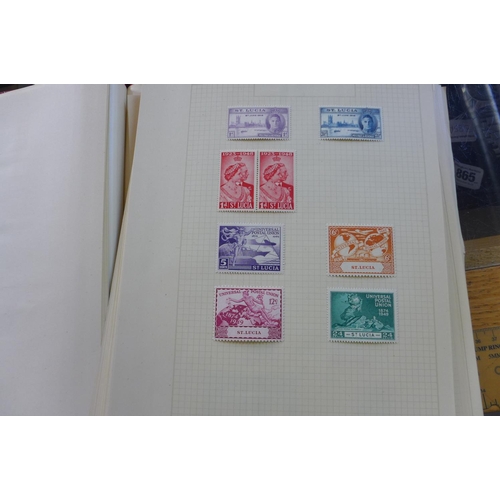 1355 - A collections of mint and used Commonwealth stamps in five albums together with a stock book