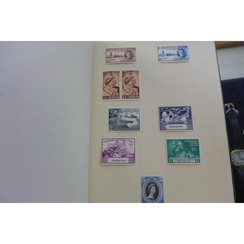 1355 - A collections of mint and used Commonwealth stamps in five albums together with a stock book