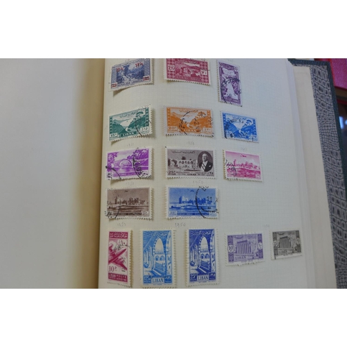 1356 - A collection of world stamps in nine albums together with loose sheets