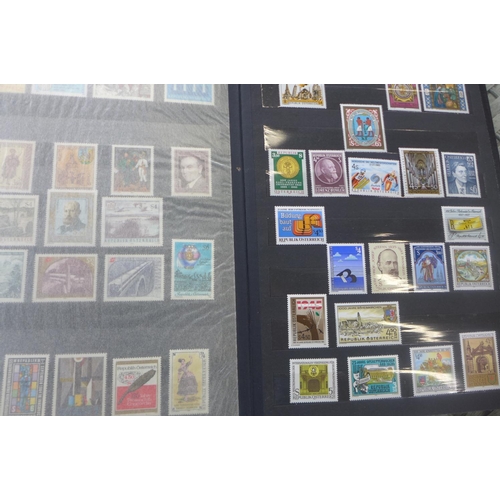 1362 - A wide ranging world stamp collection contained in nine stock books, and an FDC binder to include be... 