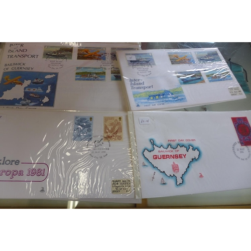 1363 - A collection of Channel Islands First Day covers, from 1969-1980's, with various cancellations etc