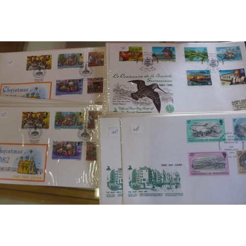 1363 - A collection of Channel Islands First Day covers, from 1969-1980's, with various cancellations etc