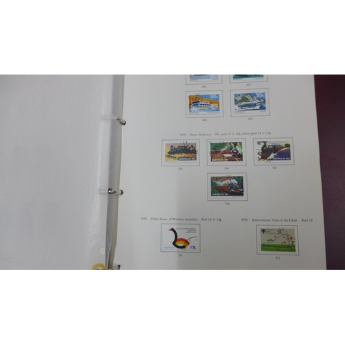 1007 - Commonwealth and Channel Islands stamp collection in 4 albums/stock-books including MNH railway them... 