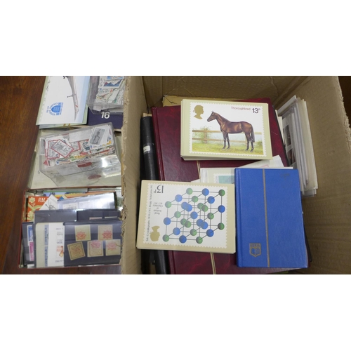 1009 - Eclectic stamp collection with a bit of everything in stock-books and cards, albums, presentation fo... 