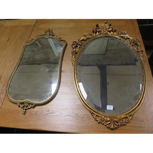 13A - Two modern gilt mirrors largest 84cm x 50cm