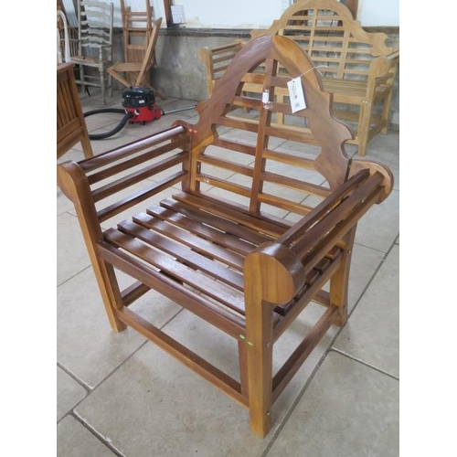 30 - A pair of hardwood garden chairs - boxed