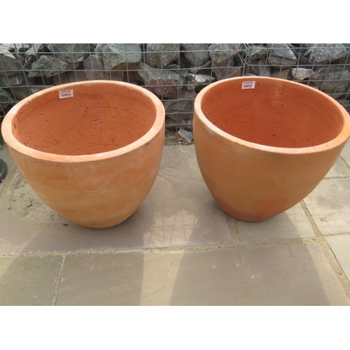 48A - A pair of terracotta plant pots 43cm high - retail at £39.95 each