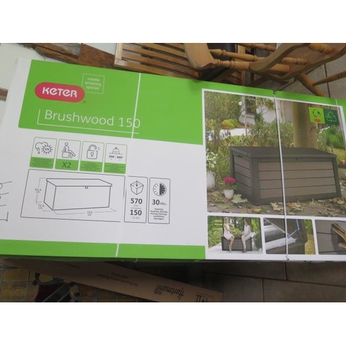 49 - A ketter garden all weather 150cm cushion box - new boxed - retails at £199