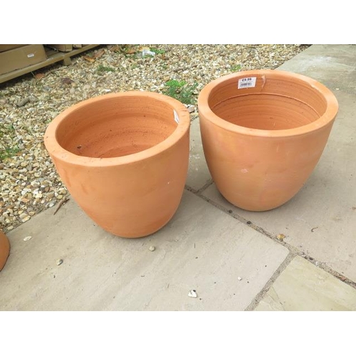 51 - A pair of terracotta planters - retail at £9.99 each