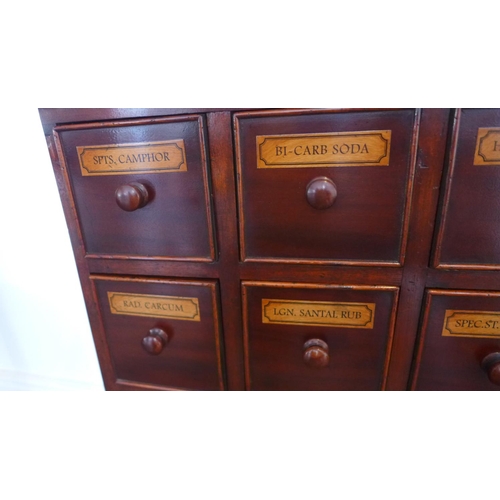 33 - A mahogany Victorian style chemists 16-drawer chest made by a local craftsman to a high standard - i... 