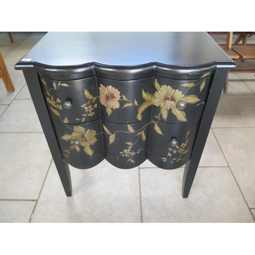 45 - A decorated 2 drawer chest, 85 cm tall x 76 cm x 40 cm