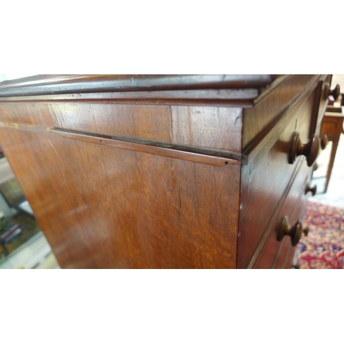 73 - A 19th century mahogany 6-drawer chest some beading loss but generally sound. 130cm tall, 111cm x 55... 