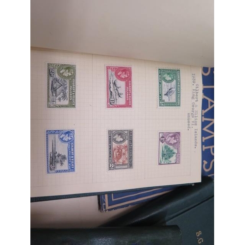 1063 - A collection of 12 stock books of mainly commonwealth stamps together with blank sheets and books on... 