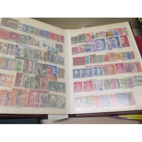 1063 - A collection of 12 stock books of mainly commonwealth stamps together with blank sheets and books on... 