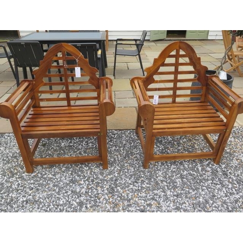 27 - A pair of new, boxed Garden armchairs