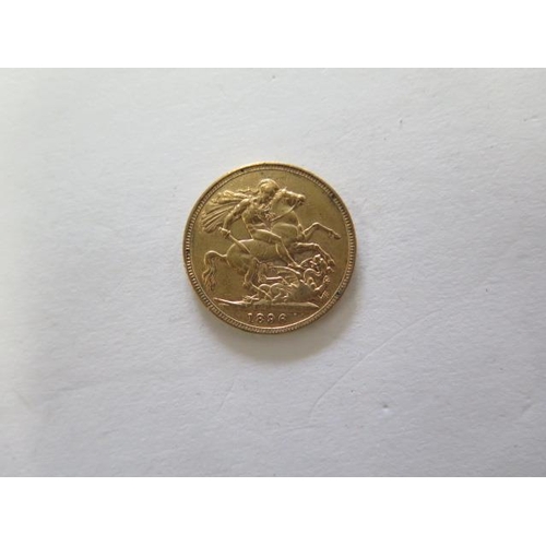 916 - A Victorian full gold sovereign dated 1896