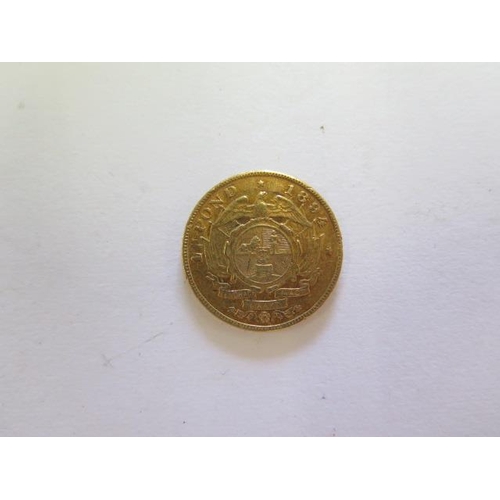 925 - A South African gold pond coin, dated 1894, approx 8grams