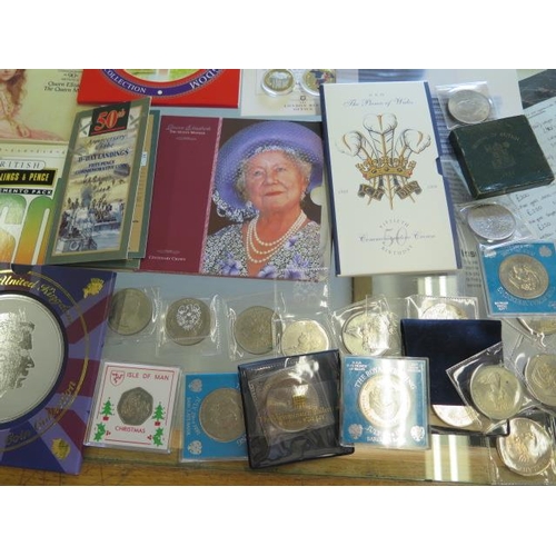 932 - A collection of assorted proof coin sets and other British coins and a Victorian commemorative medal... 