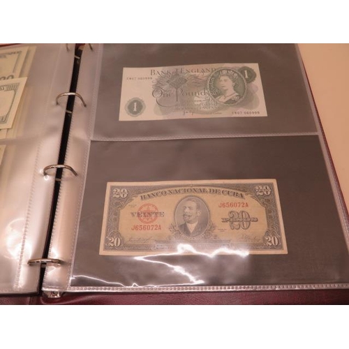 934 - An album of World bank notes mainly USA dollars, 2 dollars, 5 dollars, 10 dollars, 20 dollars and 10... 