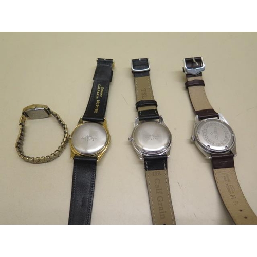 940 - Four Seiko manual wind watches to include 3 gents watches, models 6602-1990 (2) and 66-8050, all run... 