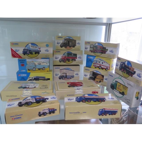 1005 - A collection of 15 boxed Corgi, Corgi classic lorries and trucks all vehicles in unplayed condition