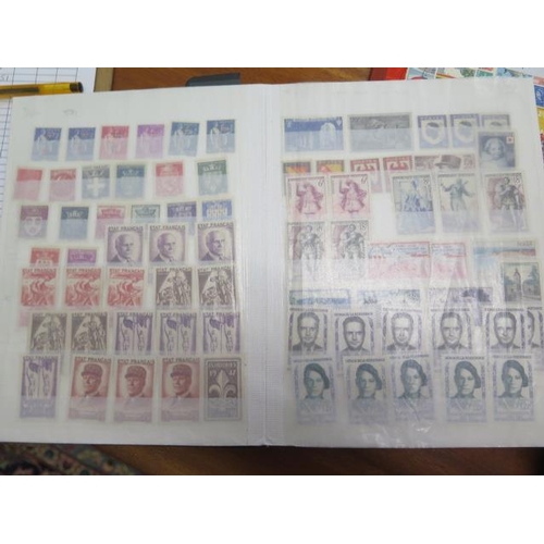 1101 - A collection of French stamps in 7 stock books, catalogue value over £1300