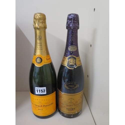 1152 - A 1982 bottle of Veuve Clicquot Ponsardin Brut champagne and a bottle of Veuve Clicquot Ponsardin or... 