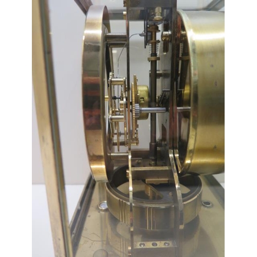 215 - A Jaeger Le Coultre 'Atmos' clock, serial number 220584, housed in a gilt metal rectangular case, 23... 