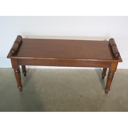 85 - A Victorian style oak window seat, made by a local craftsman to a high standard, 52cm tall x 100cm x... 